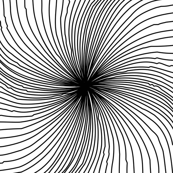 Fondo de líneas blancas y negras deformadas abstractas
 - Vector, imagen