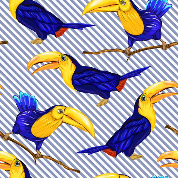 Seamless pattern, background  with birds.  Vector illustration - Vektor, kép