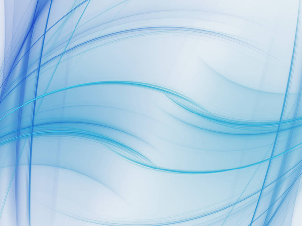 青い抽象フラクタル背景 3 d レンダリング図 - 写真・画像