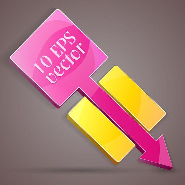 Colorful arrow banner. Vector illustration. - Vector, Image