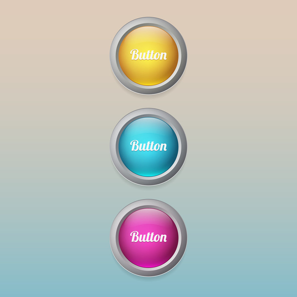 Vector colored buttons, vector illustration  - Vector, Image