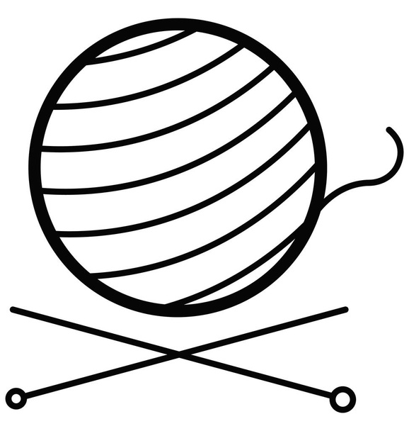 Hilo bola aislado Vector icono
 - Vector, Imagen