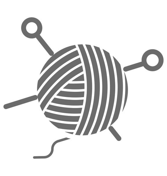 Thread Ball Isolated Vector Icon - Vector, Image