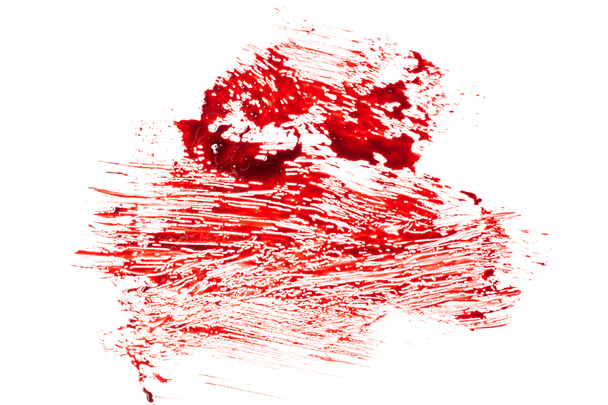 Αίμα splatter απομονωθεί σε λευκό φόντο - Φωτογραφία, εικόνα
