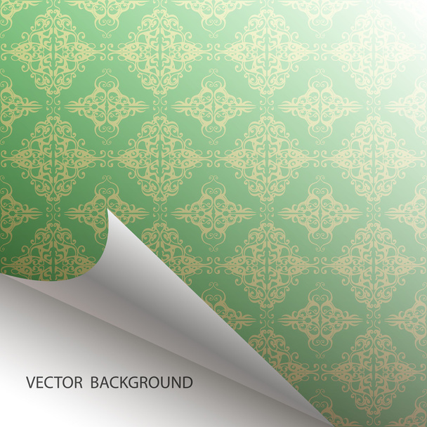 Seamless Damask background vector illustration  - Vector, Image