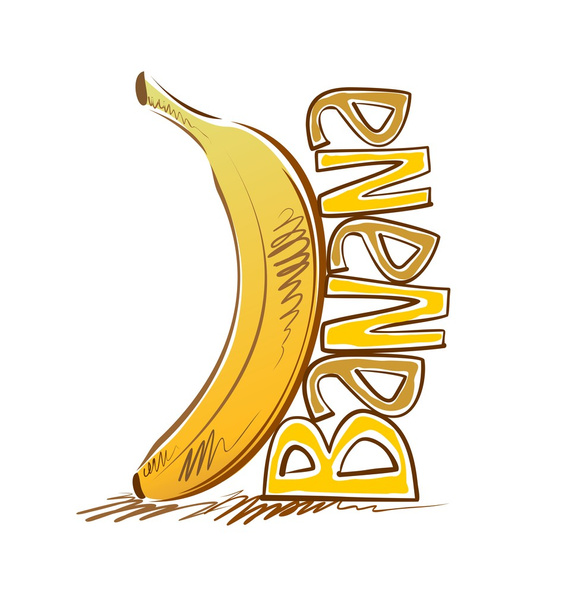 The image of a banana - Vector, Image