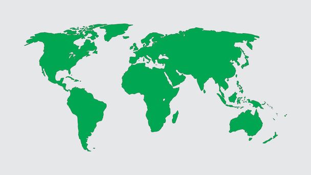 世界地図ベクター、空白の背景の分離は、ウェブサイト、年次報告書、インフォ グラフィック、世界地図の図、ベクトル図の地球地図をフラットします。 - ベクター画像
