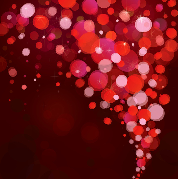 Красочные огни на красном фоне
 - Вектор,изображение