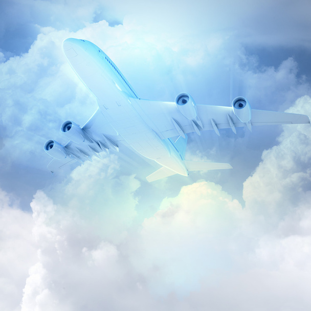 Bild eines Flugzeugs am Himmel - Foto, Bild