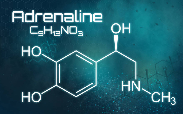 Wzór chemiczny: adrenalina - Zdjęcie, obraz
