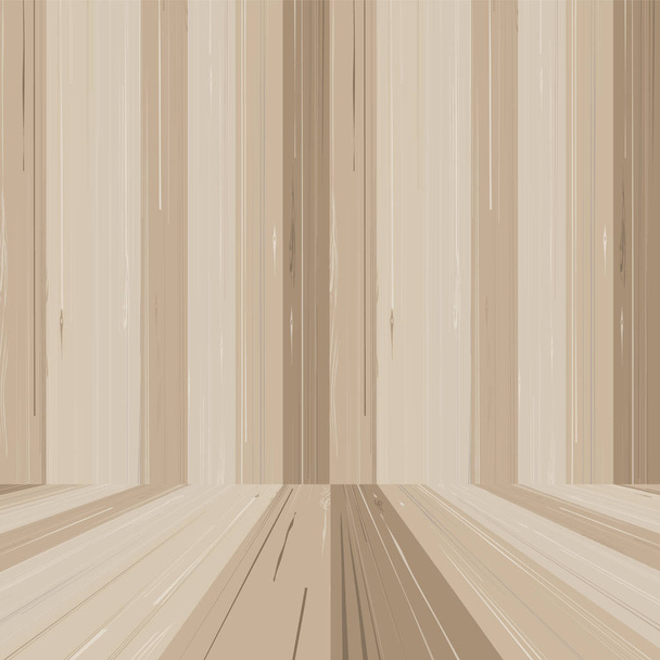 Prázdné dřevěné místnosti prostor pro pozadí. Vektorové ilustrace. - Vektor, obrázek