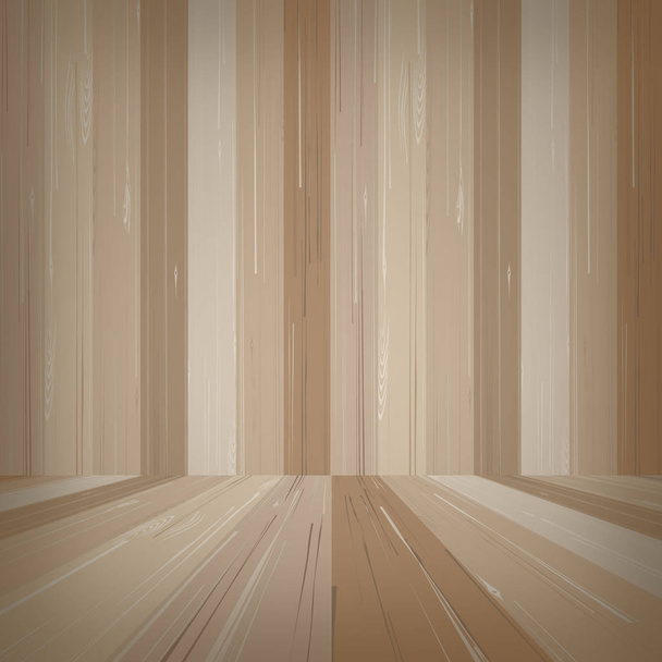 Espace de pièce en bois vide pour le fond. Illustration vectorielle
. - Vecteur, image