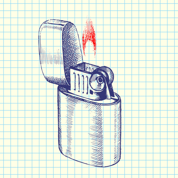 Lighter sketch vector illustration - Vector, Image