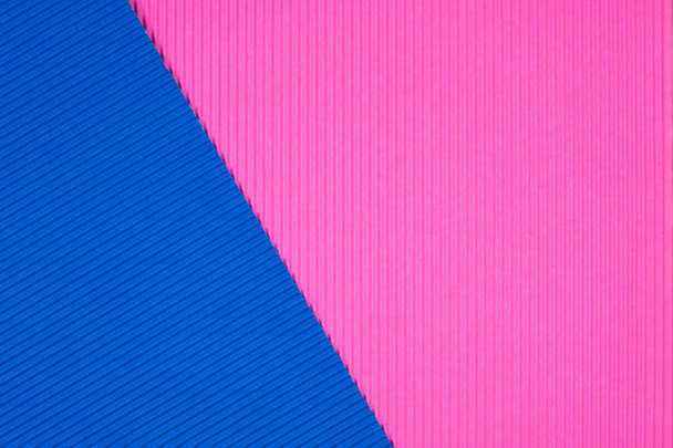 Blue and pink corrugated paper texture, use for background. vivid colour with copy space for add text or object. - Fotoğraf, Görsel
