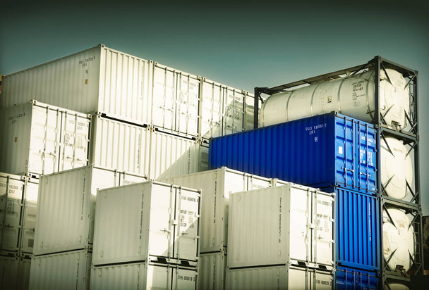 de Containers voor goederenvervoer - Foto, afbeelding