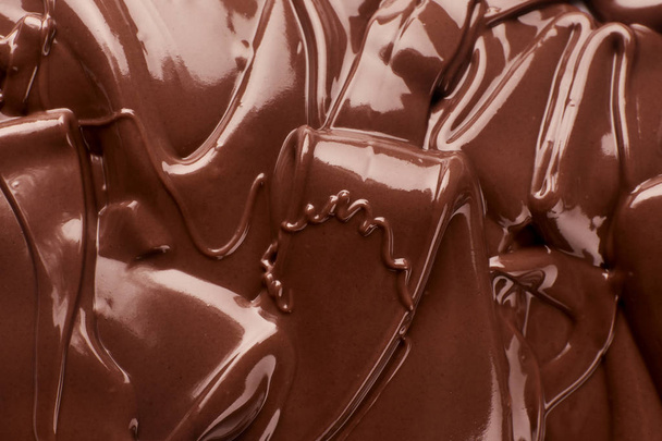 おいしい溶かされたチョコレート、クローズ アップ - 写真・画像