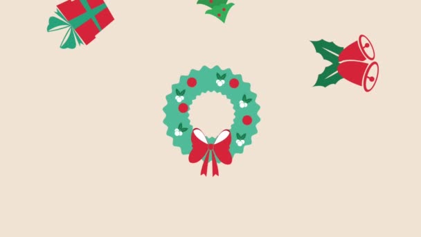 Christmas cartoons background HD animation - Πλάνα, βίντεο