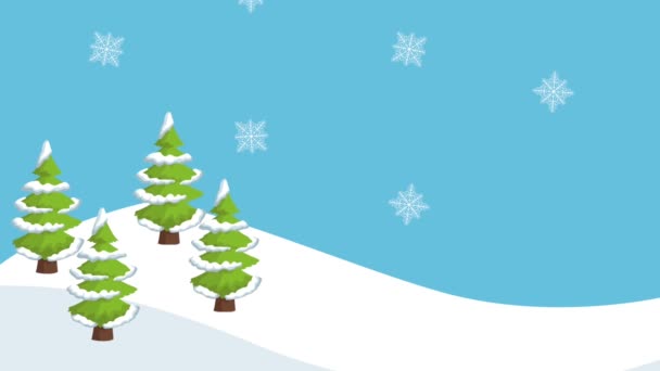 Schattige sneeuwpop cartoon Hd animatie - Video