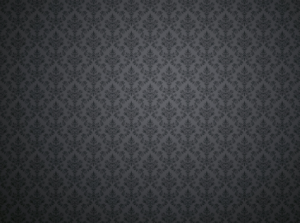 Fondo de pantalla de damasco negro con patrones florales
 - Foto, imagen