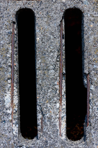 top view of grey concrete surface as backdrop - Foto, imagen