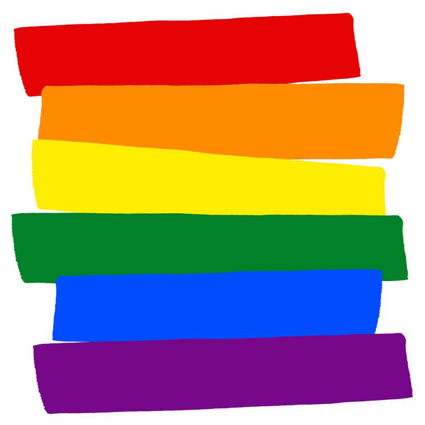 Bandera del orgullo gay arco iris, símbolo de minorías sexuales, gays y lesbianas. ilustración de un colorido
  - Foto, imagen