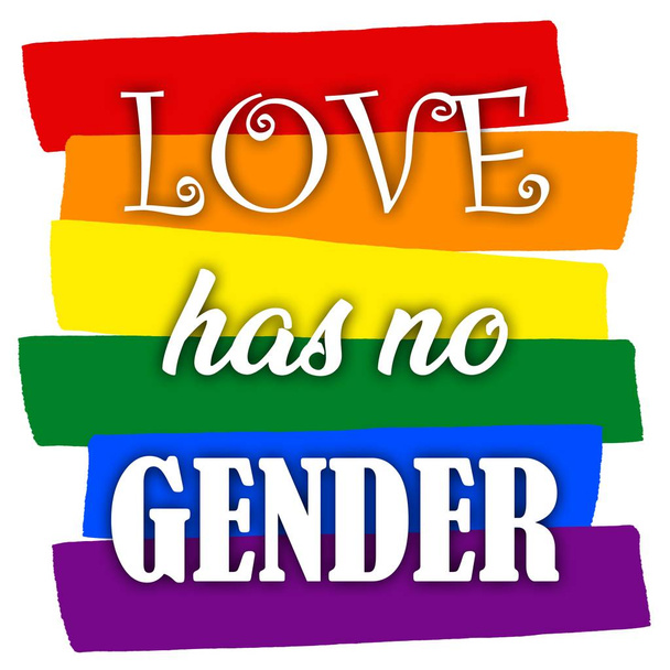 Rainbow gay pride flag, Symbol of sexual minorities, gays and lesbians, love gender - Photo, Image
