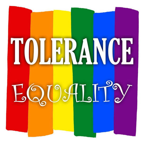 Szivárvány meleg büszkeség zászló, szimbólum, a szexuális kisebbségek, a melegek és leszbikusok, tolerancia egyenlőség - Fotó, kép