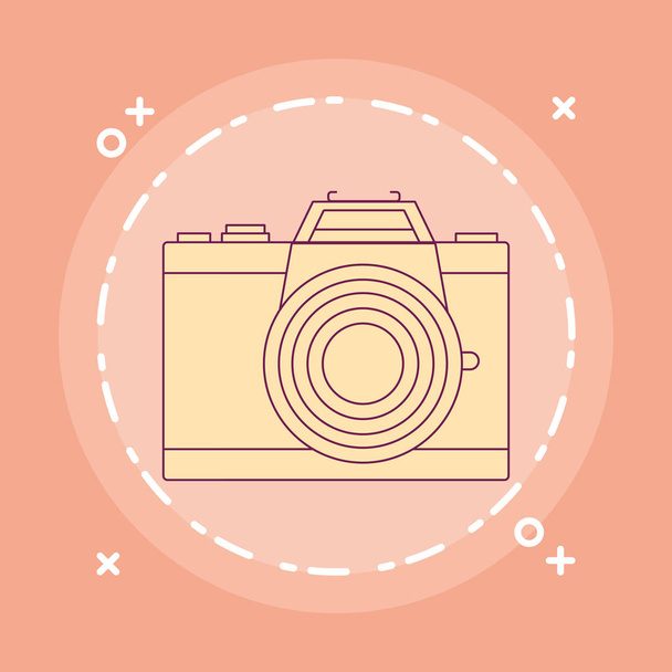 camera photographic isolated icon - Vector, imagen
