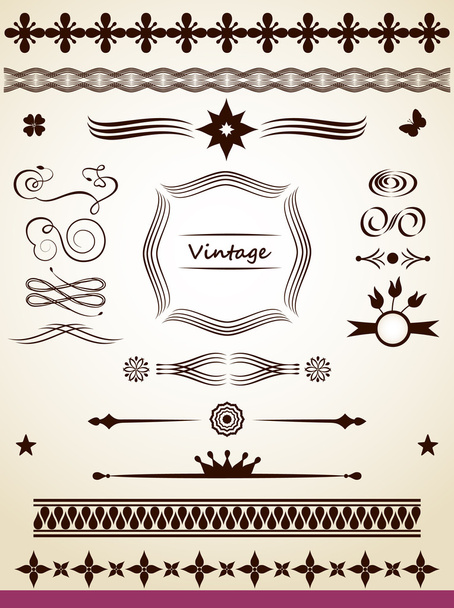 Page frame, borders, dividers and decorations - Vector, Image