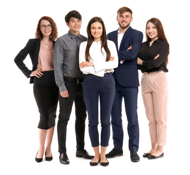 Group of business people on white background - Photo, Image