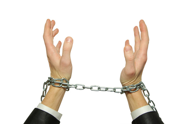 Hands in chains - Foto, Imagen