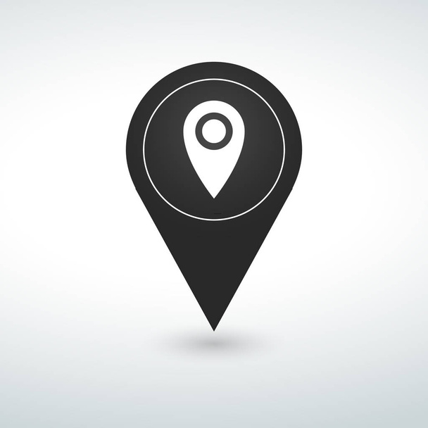 pin de botão pino de mapa pino de teste de ícone de pino de mapa em um fundo branco
. - Vetor, Imagem