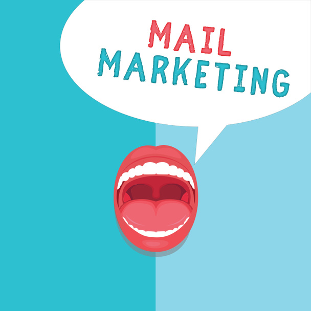 Word pisania tekstu Mail Marketing. Koncepcja biznesowa ustawy o wysyłaniu komunikatów komercyjnych Zmysł transmisji - Zdjęcie, obraz