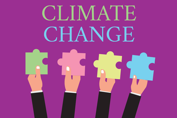 Psaní textu o změně klimatu. Koncept znamená zvýšení globální průměrné teploty Změna počasí - Fotografie, Obrázek