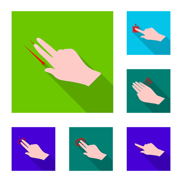 Vektoros illusztráció touchscreen és kéz ikon. Gyűjtemény-ból touchscreen és touch vektor stock illusztráció. - Vektor, kép