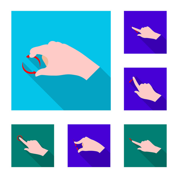 Design vettoriale del touchscreen e del segno della mano. Raccolta di touchscreen e touch stock per il web
. - Vettoriali, immagini