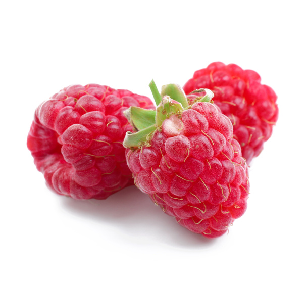 Fresh ripe raspberries on white background - Photo, Image