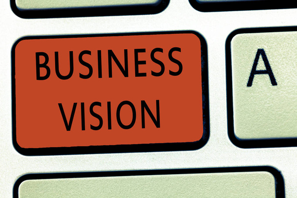 Word writing text Business Vision. Business concept for grow your business in the future based on your goals - Photo, Image