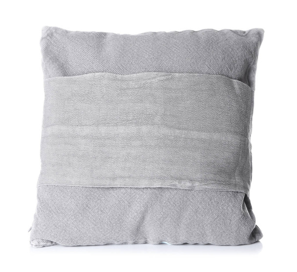 Мягкая декоративная подушка на белом фоне
 - Фото, изображение