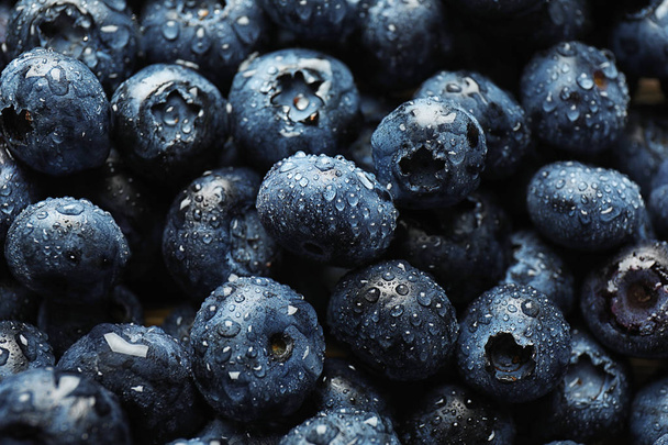 Ripe blueberries, closeup view - Foto, Imagen