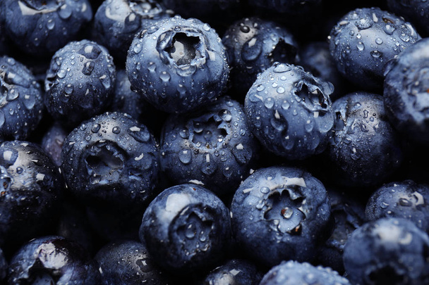 Ripe blueberries, closeup view - Fotó, kép
