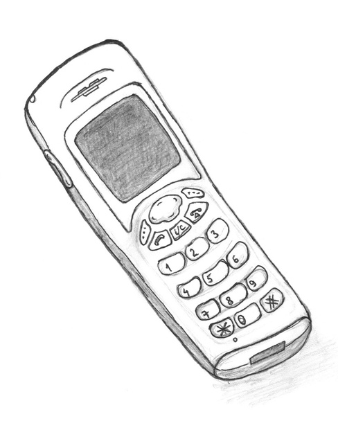 boceto del teléfono - Foto, Imagen