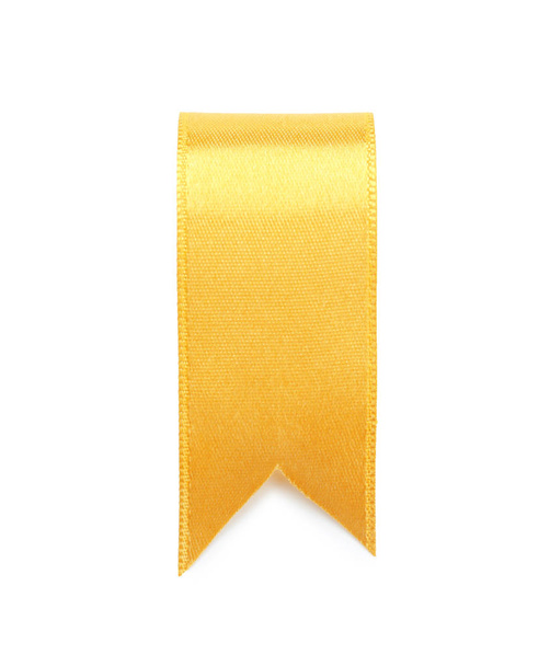 Golden ribbon on white background - Photo, Image