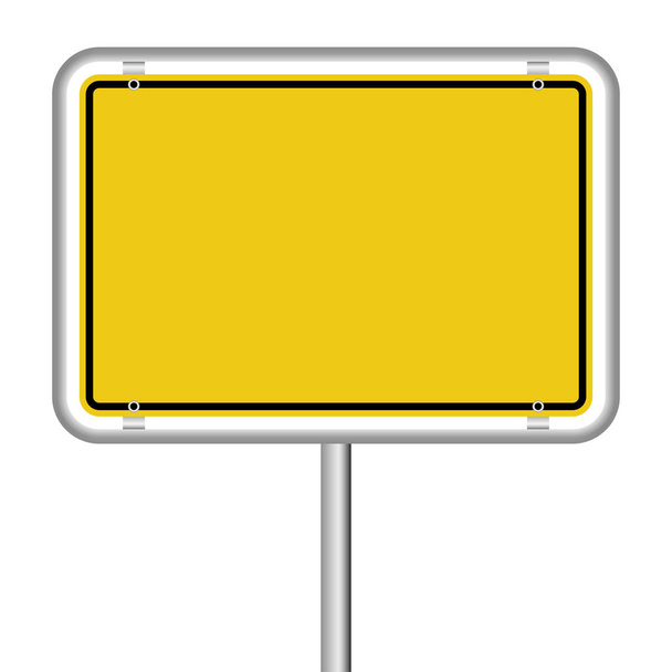 Alman kasabası tabelası ücretsiz kopyalama alanı vektör dosyasıyla renklendirilmiş sarı - Vektör, Görsel