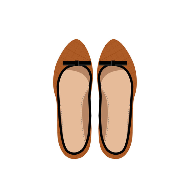 Fashion vector womens shoes. Image of a pair of female shoes on a white background. - Vektor, Bild