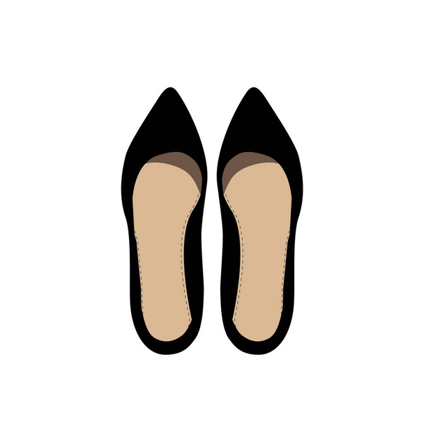 Mode Vektor Damenschuhe. Bild eines weiblichen Schuhs auf weißem Hintergrund. - Vektor, Bild
