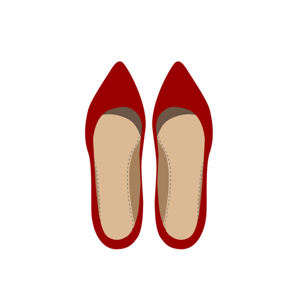 Fashion vector womens shoes. Image of a pair of female shoes on a white background. - Vettoriali, immagini
