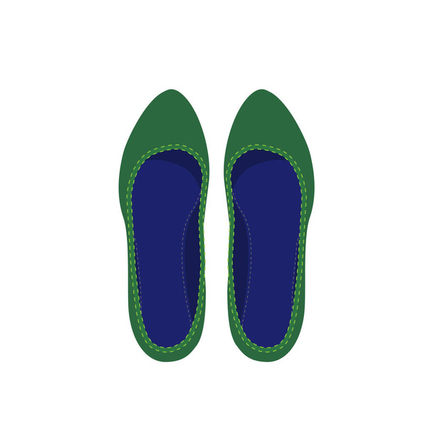 Fashion vector womens shoes. Image of a pair of female shoes on a white background. - Διάνυσμα, εικόνα