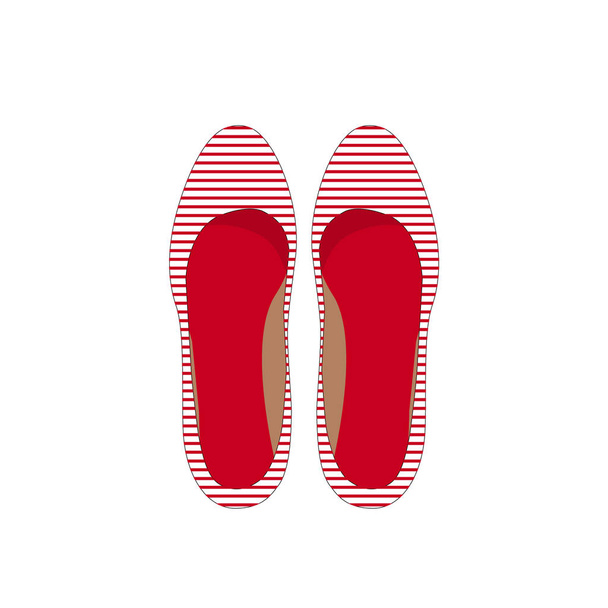 Fashion vector womens shoes. Image of a pair of female shoes on a white background. - ベクター画像