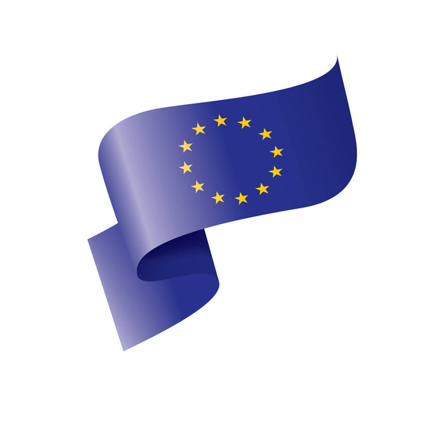 Bandeira da União Europeia, ilustração vetorial sobre um fundo branco - Vetor, Imagem